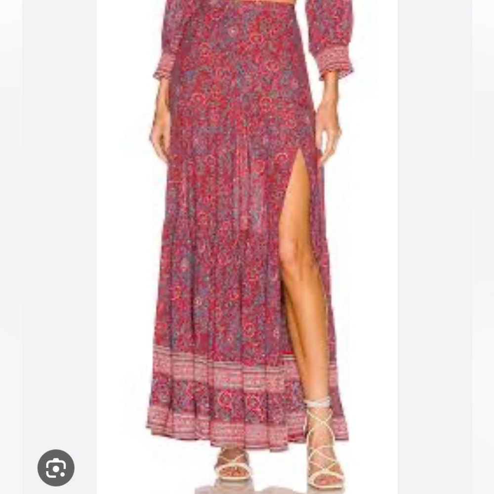 NWT Veronic Beard Serence Floral Tiered Midi Hippie Maxi Skirt XS